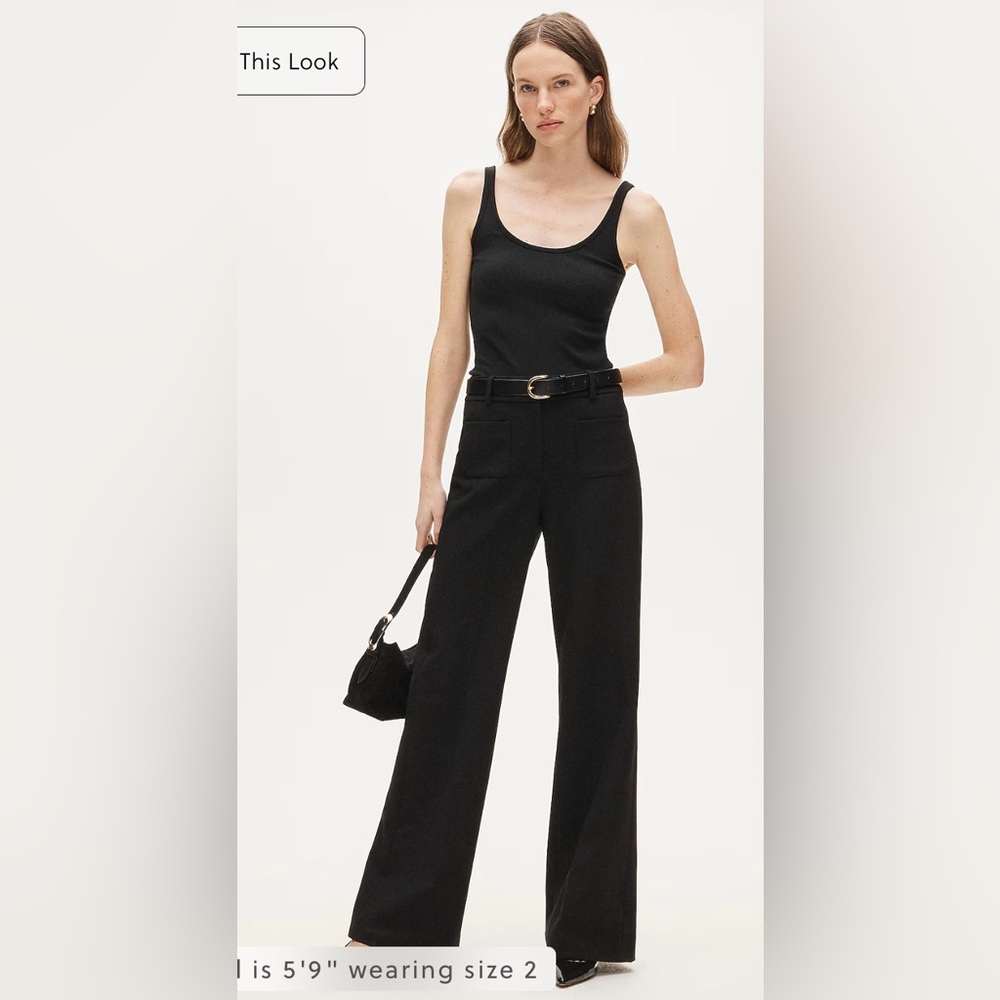 J. Crew Black Wide-Leg Pants